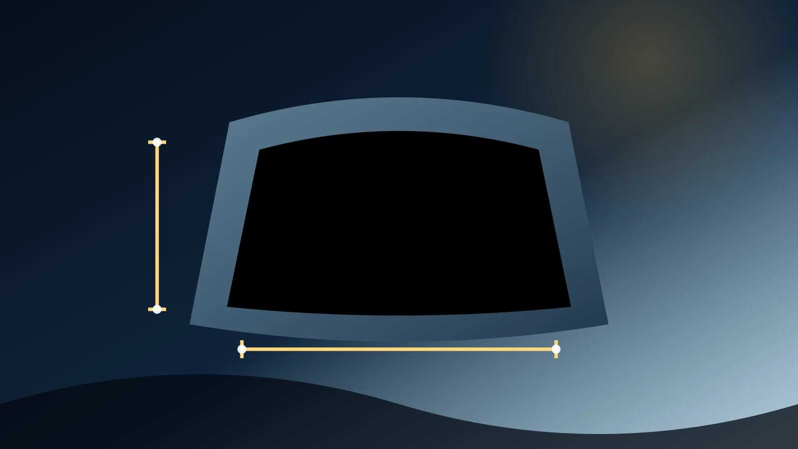 Windshield fitment measurement illustration